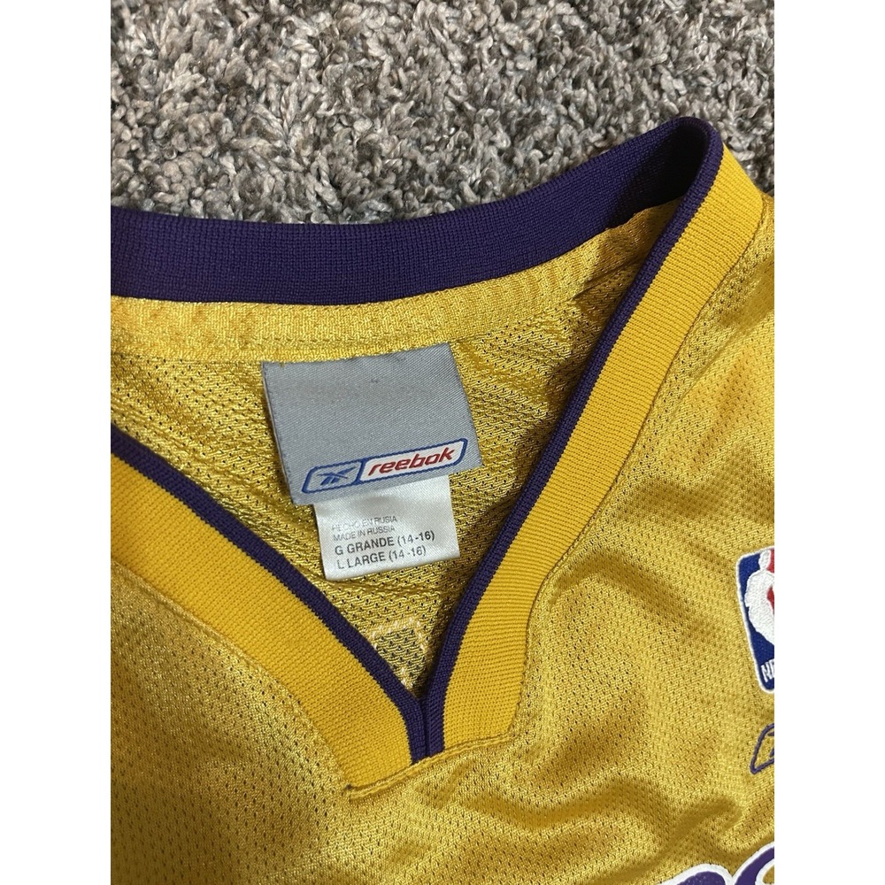 Kobe Bryant Jersey Size L 14-16 Reebok NBA Los Angeles Lakers Vintage Basketball - Picture 5 of 6
